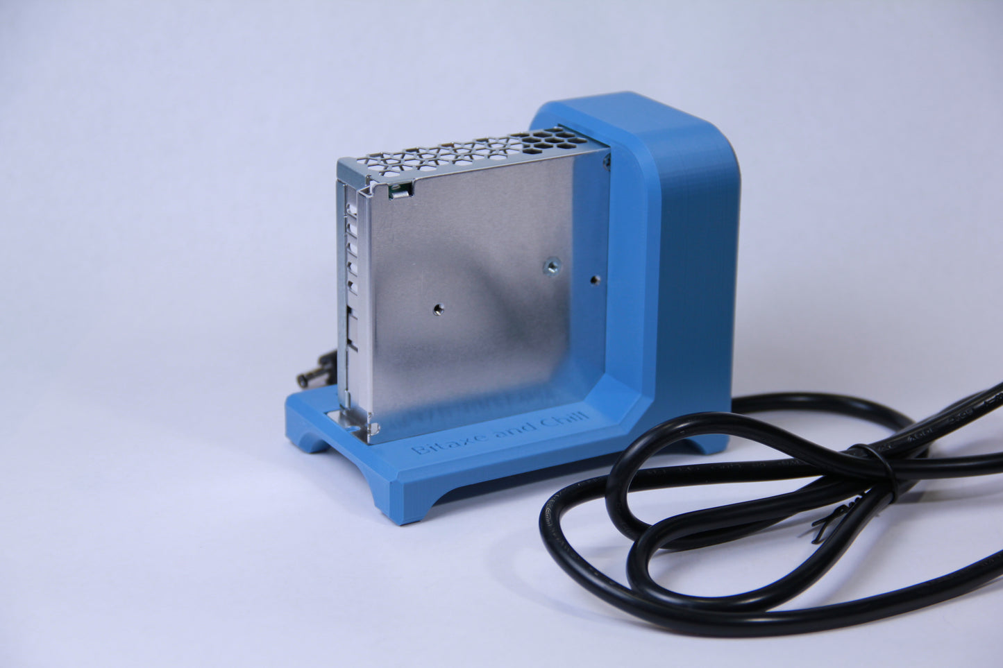 Heavy Duty 50W Bitaxe Power Supply - Meanwell LRS-50 with 16 Gauge Cables and Custom Stand