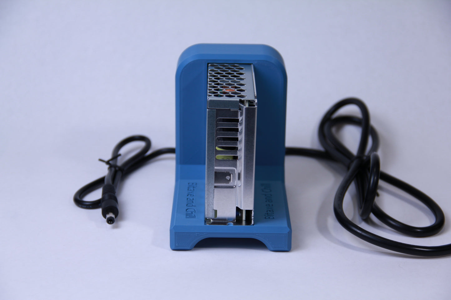 Heavy Duty 50W Bitaxe Power Supply - Meanwell LRS-50 with 16 Gauge Cables and Custom Stand
