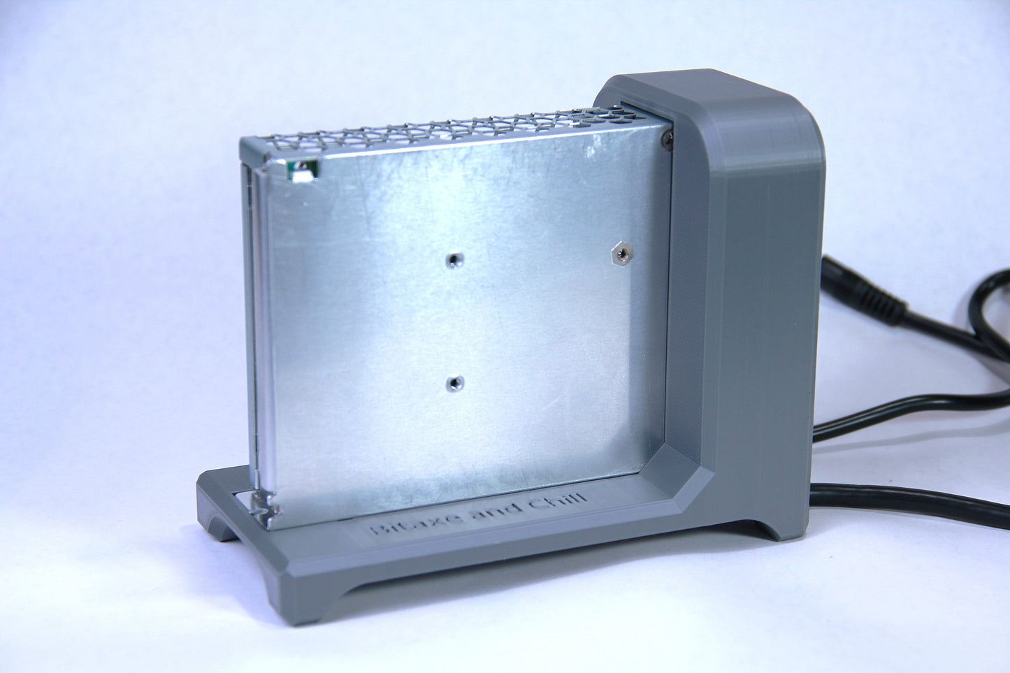 Super Duty 100W Bitaxe Power Supply - Meanwell LRS-100 with 16 Gauge Cables and Custom Stand